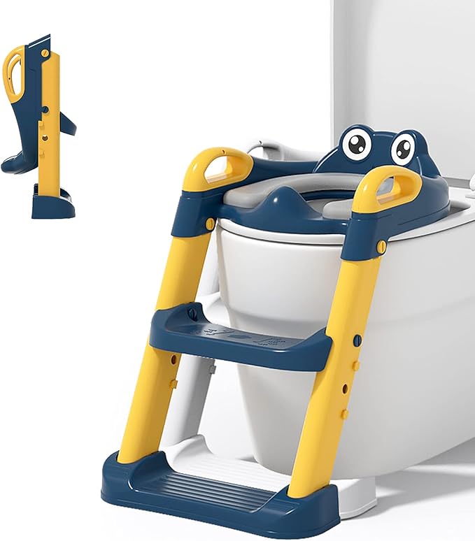 Asiento de Inodoro Infantil con Escalera – ¡Haz del momento del baño algo divertido y fácil!