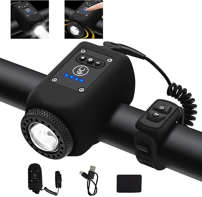 Luz Delantera con Claxon y Mando – ™El Kit de Seguridad Total para Tu Bicicleta